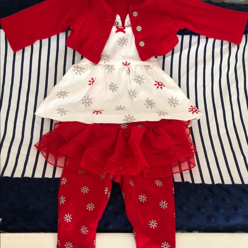 Newborn Snowflake 3 Piece Outfit